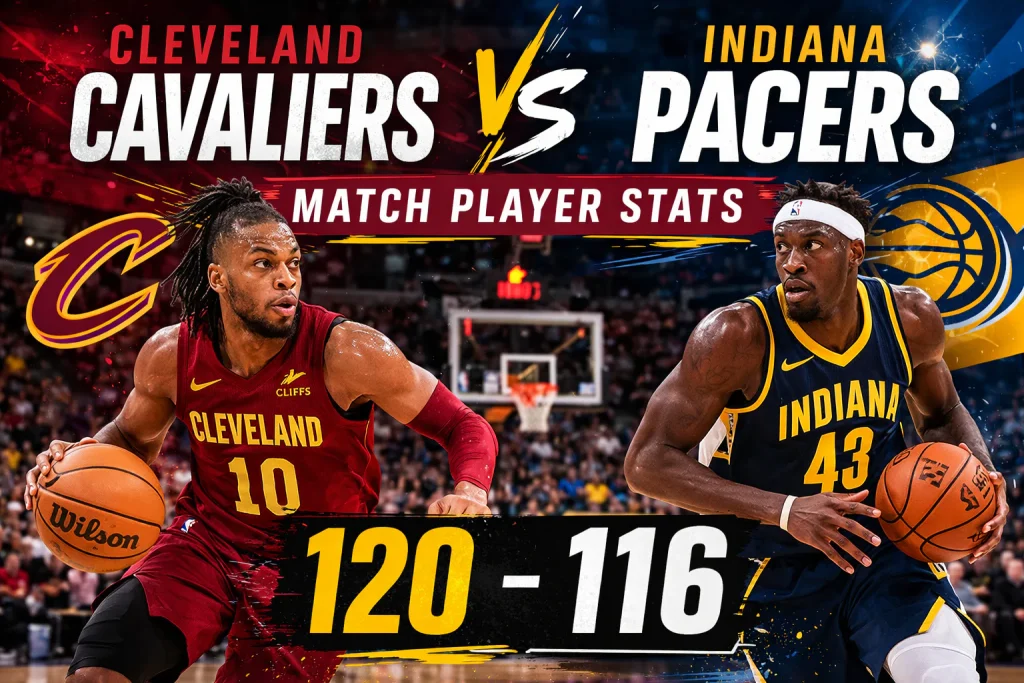 Cleveland Cavaliers vs Pacers Match Player Stats Today 2026