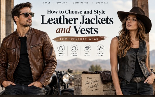 How to Choose and Style Leather Jackets and Vests for Everyday Wear